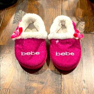 Baby hot pink glittery slippers